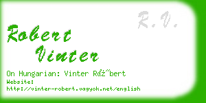 robert vinter business card